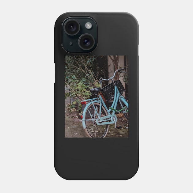 AMSTERDAM CITY BIKE Blue Teal | Unique Beautiful Travelling Home Decor | Phone Cases Stickers Wall Prints | Scottish Travel Photographer  | ZOE DARGUE PHOTOGRAPHY | Glasgow Travel Photographer Phone Case by zohams