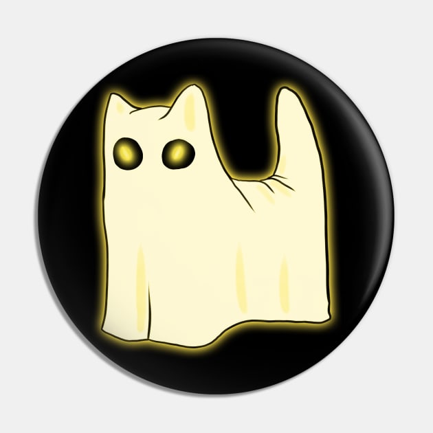 Ghost Cat Pin by liquidruby