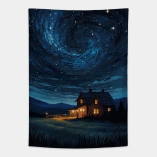 starry night sky Tapestry