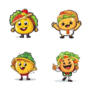 kawaii Taco cehees T-Shirt cute potatofood funny T-Shirt