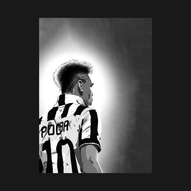 Paul Pogba Juventus #10 Football Artwork by barrymasterson