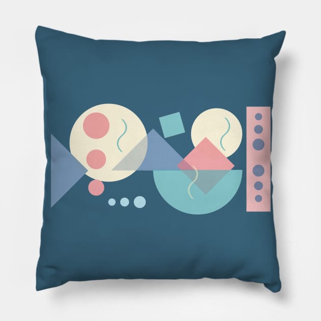 Pastel Geometric Shapes Pillow by Printzeez by Lina