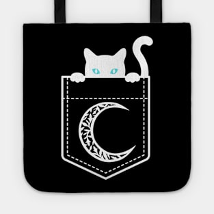 White Cat w/ Blue Eyes Tote