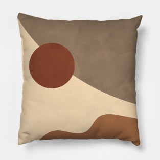 Sun, Scandinavian, Abstract Art Pillow