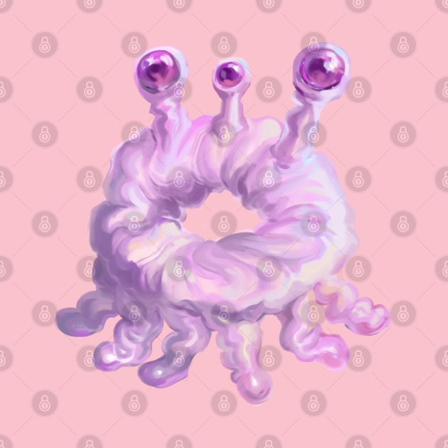 Pink Scrunchie Alien by evumango