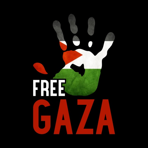 FREE GAZA - Freedom For Palestinian Flag Symbol Of Bravery by mangobanana