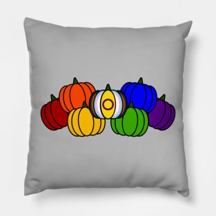 Pride Pumpkins Flag Pillow