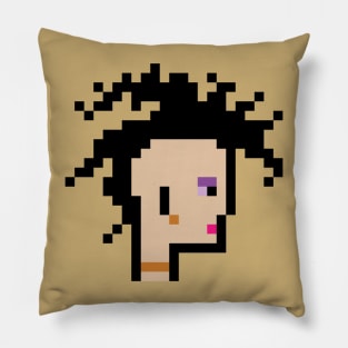 Pixel Art Mohawk Rebel: A ToolCrypto NFT Design / ToolCrypto #2 Pillow