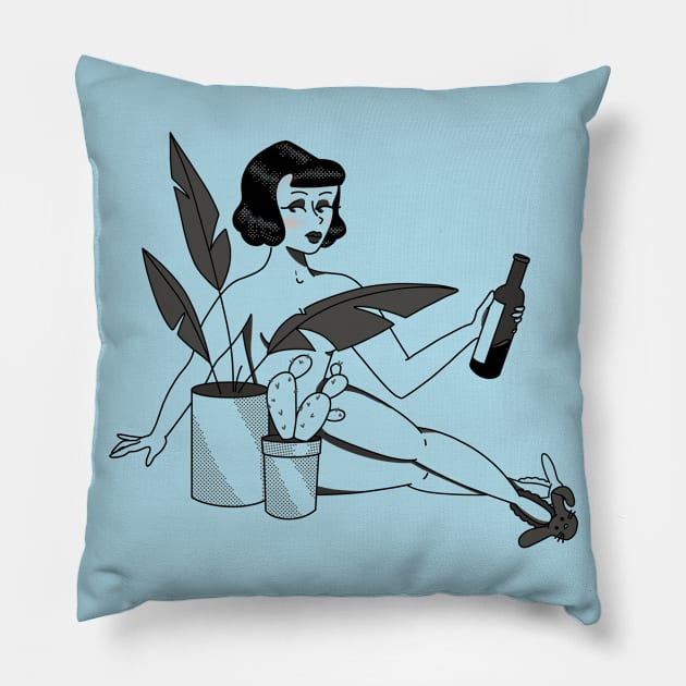 Quarantine Babe Pillow by jiniandtonic