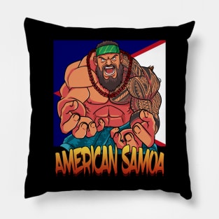 American Samoa Samoan Flag Polynesian Warrior Pride Pillow