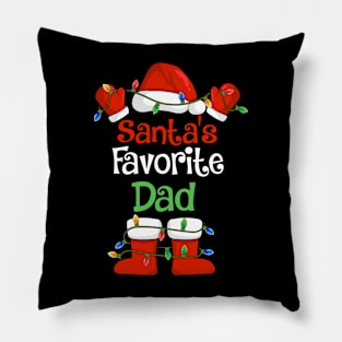 Santa's Favorite Dad Funny Christmas Pajamas Pillow