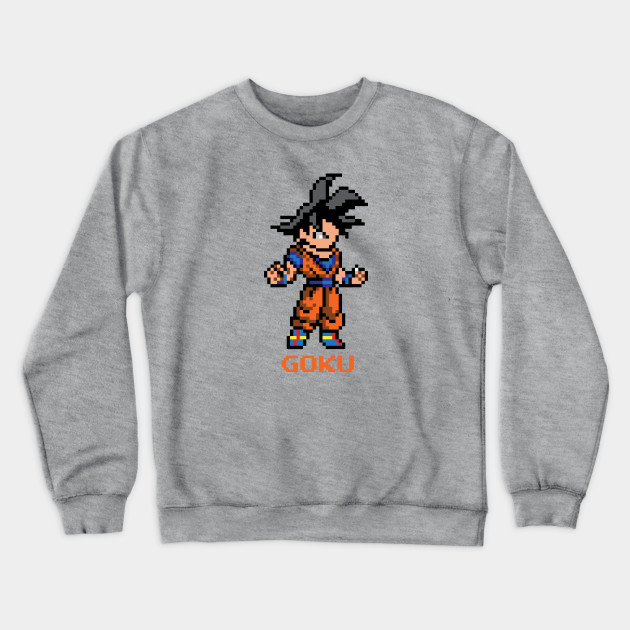 Dragon Ball Z Pixel Goku Goku Crewneck Sweatshirt Teepublic