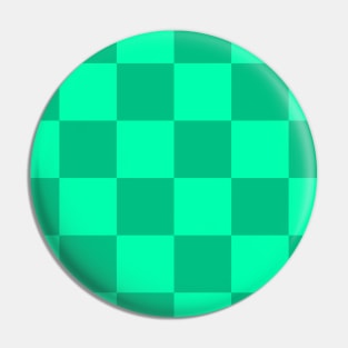 Checkered Square Seamless Pattern - Aqua Green Tones Pin