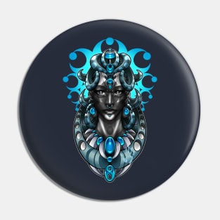 Moon Priestess Digital Design Pin