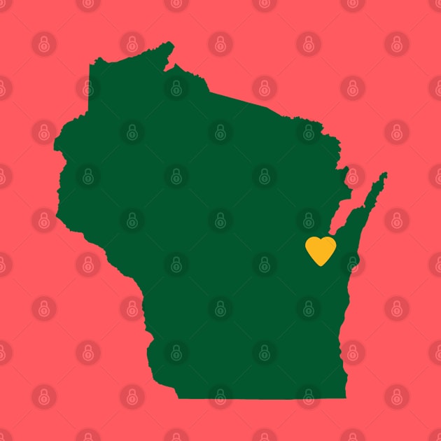 Wisconsin Love in Green and Gold by juniperandspruce