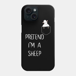 Pretend I'm A Sheep Funny Lazy Simple Halloween Costume Phone Case