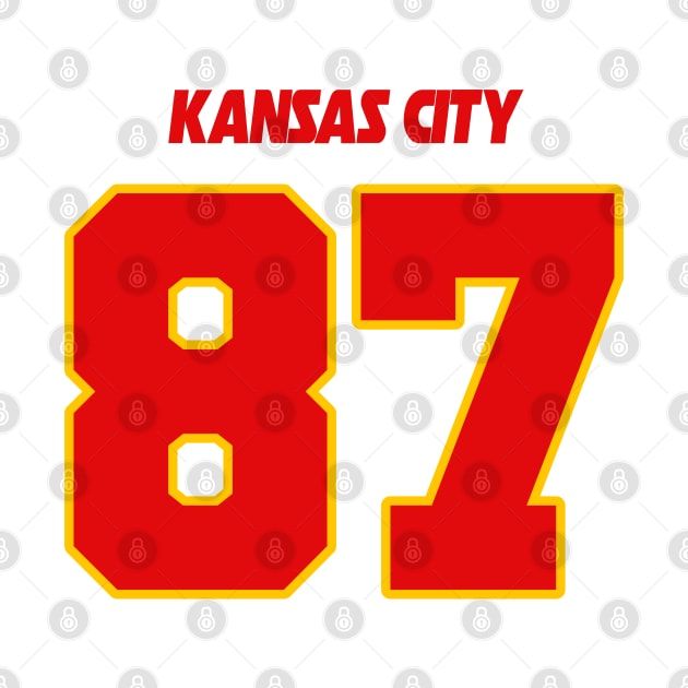 Travis Kelce Jersey (Front/Back Print) by darklordpug