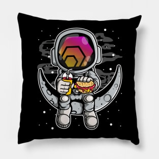 Astronaut Fastfood HEX Coin To The Moon Crypto Token Cryptocurrency Wallet Birthday Gift For Men Women Kids Pillow