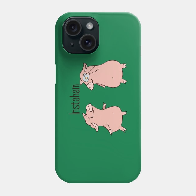 Instaham- Funny Pig Selfie Gift Phone Case by Dreamy Panda Designs