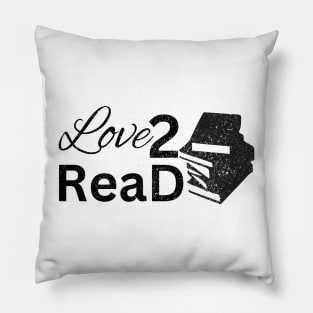 Love 2 Read Black Book Pillow