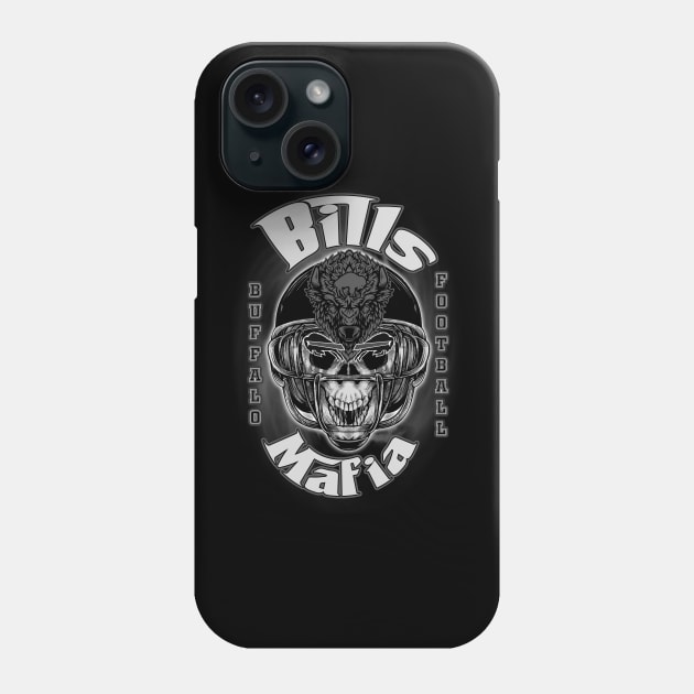 Bills Mafia (Black & White Version) Phone Case by The Dark Vestiary
