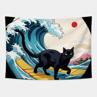 surfing cat Tapestry