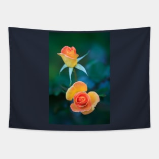 Colorful autumn roses Tapestry