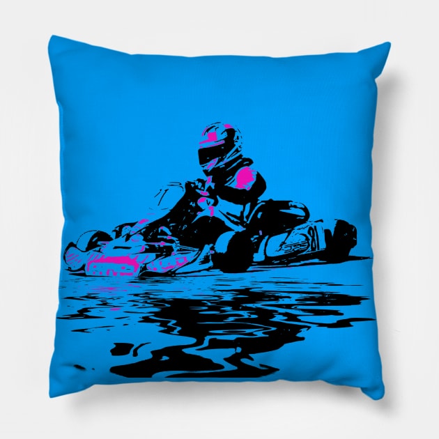 I Live to Race - Go Kart Racer Pillow by Highseller