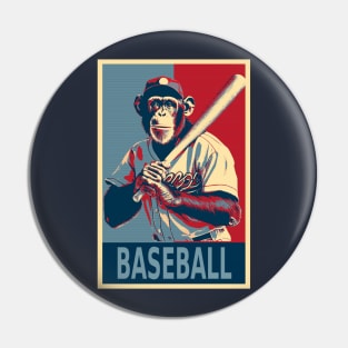 Chimpanzee Baseball Player HOPE Pin