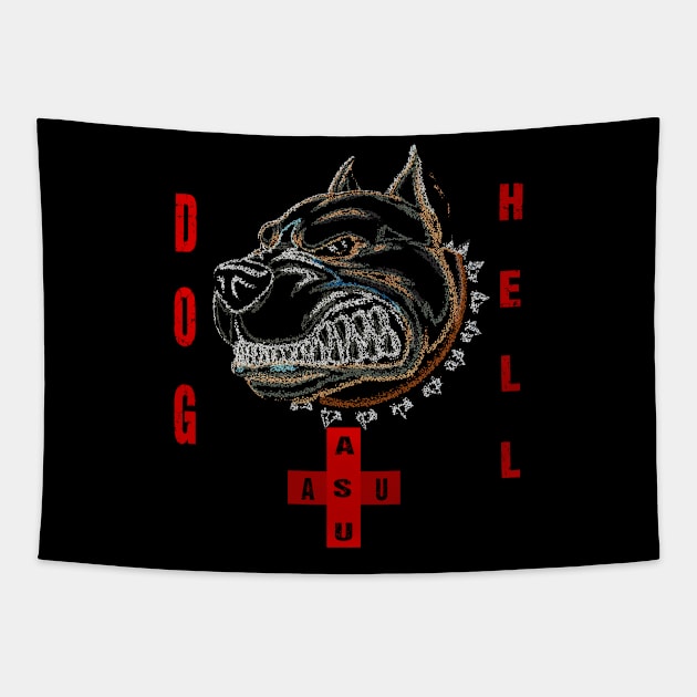 HELL DOG Tapestry by alvian