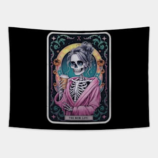 The Mom Life Skeleton Tarot Card Funny Sarcastic Occult Gothic Tapestry