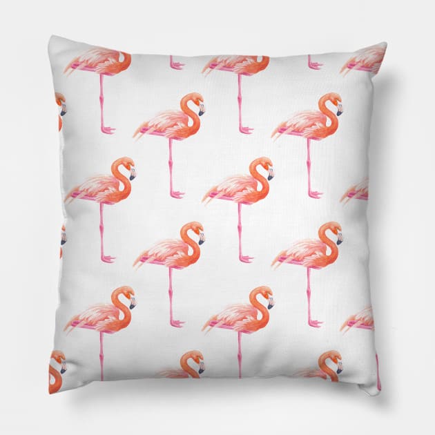 Flamingo pattern Pillow by katerinamk