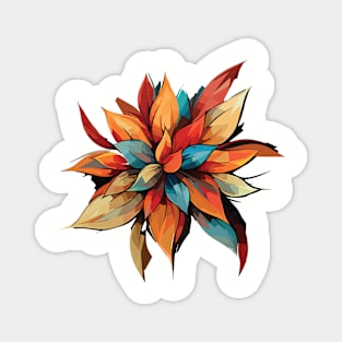 abstract colorful flower Magnet