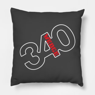 340 Wedge - Badge Design (Reverse) Pillow