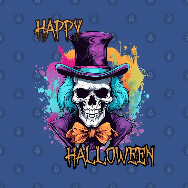 Spooky Skeleton Happy Halloween by DivShot 