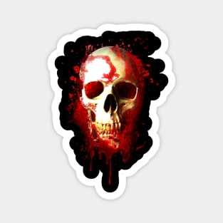 Niche Skull Island Mod Art  Bloody Skull Magnet