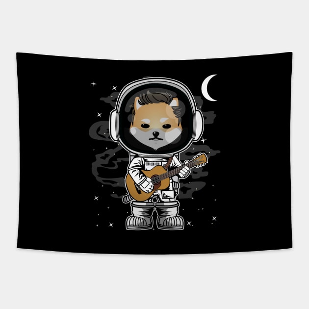 Astronaut Guitar Dogelon Mars ELON Coin To The Moon Crypto Token Cryptocurrency Blockchain Wallet Birthday Gift For Men Women Kids Tapestry by Thingking About