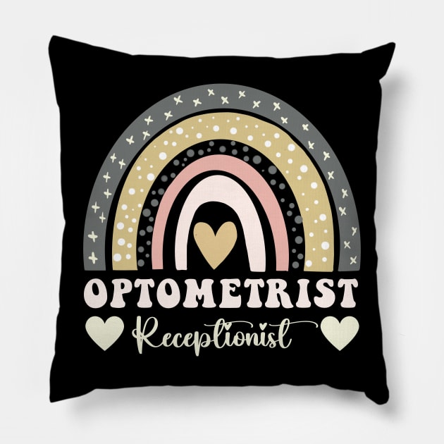 Optometry Healthcare Medical Receptionist Pillow by Printopedy