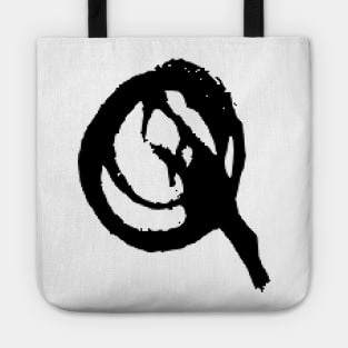 Dark and Gritty letter Q from the alphabet Tote