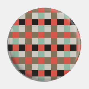 Geometric Hip Checkered Pattern Pin