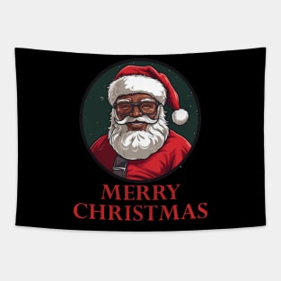 Black Santa Claus, Black Santa, Black Christmas Tapestry