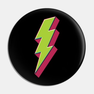 Green Lightning Bolt Pin