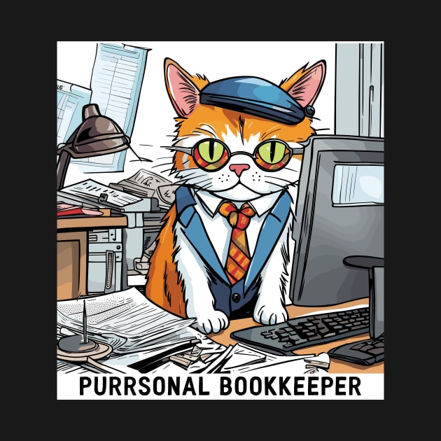 Purrsonal Bookkeeper by Kingrocker Clothing