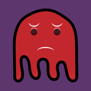 Red unhappy ghost T-Shirt