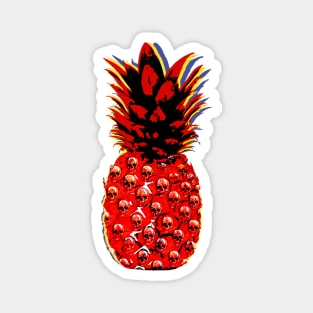 pineapple, fruit,skull, summer, tropical, Magnet