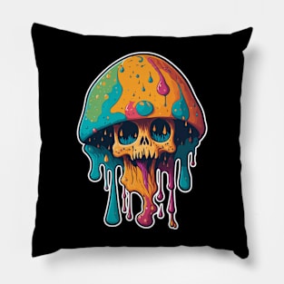 mushroom skull 01 Pillow