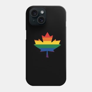 Canadian Pride Rainbow Flag Maple Leaf LGBT Pride Month Phone Case