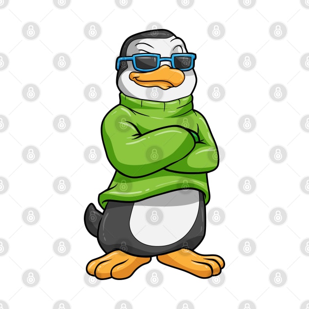 Penguin with sunglasses and sweater by Markus Schnabel