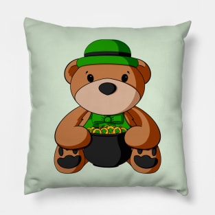 St. Patrick's Day Pot o' Gold Teddy Bear Pillow