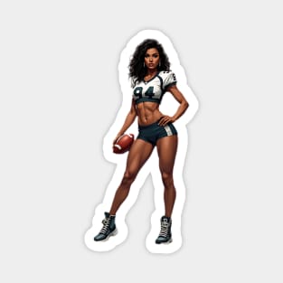 American Football Cheerleader Magnet